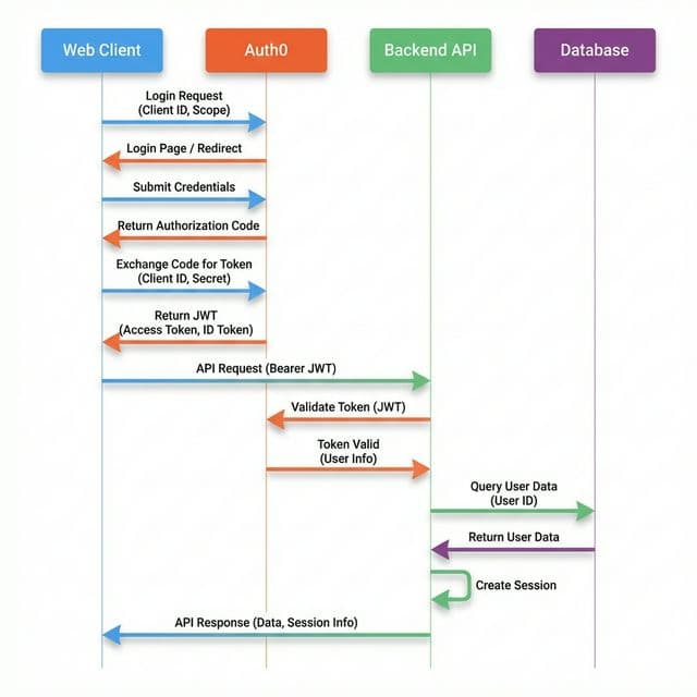 OAuth2 sequence diagram generated by DrawGPT